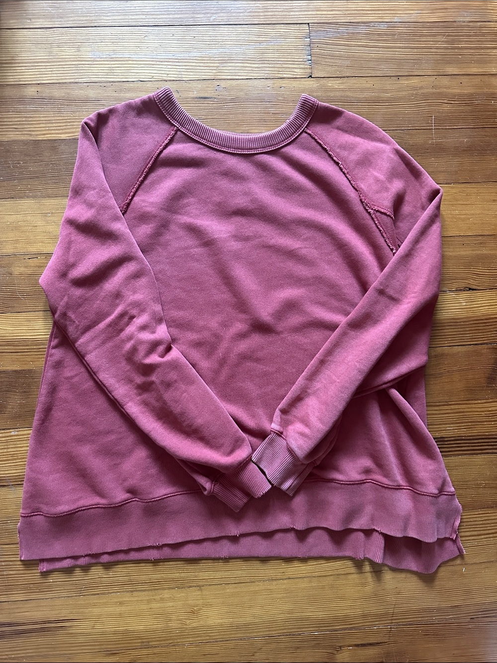 Aerie Crewneck Sweatshirt Washed Red